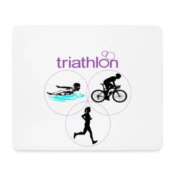 Triathlon - Mousepad (Querformat) - Weiß - Vorne