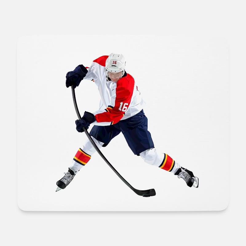 Eishockey - Mousepad (Querformat) - Weiß
