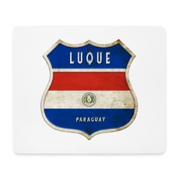 Luque Paraguay Wappen Flaggen Design - Mousepad (Querformat) - Weiß - Vorne