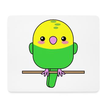 Budgerigar Parrot - Mouse Pad (horizontal) - white - Front