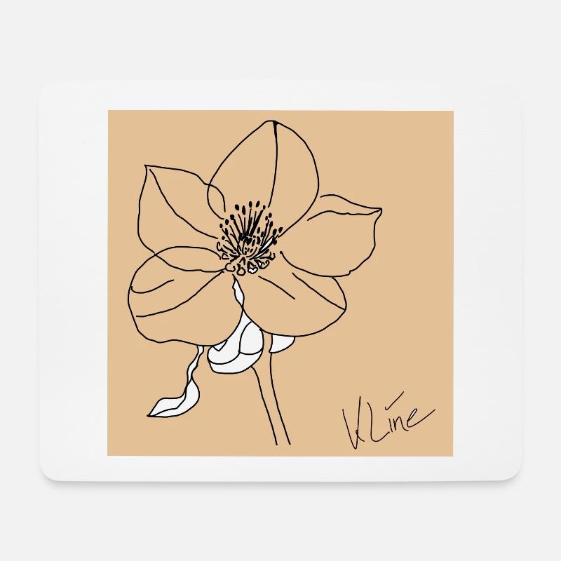 Affiche Rose de Noël - Tapis de souris (format paysage) - blanc