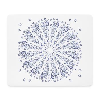 Azure Mandala Bloom - Mouse Pad (horizontal) - white - Front