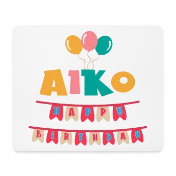 Aiko t-shirt joyeux anniversaire joyeux anniversaire - Tapis de souris (format paysage) - blanc - Devant