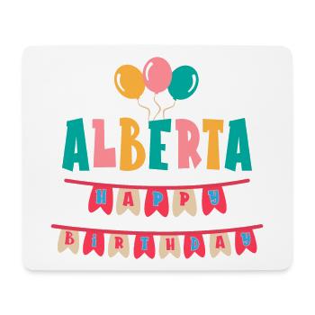 t-shirt joyeux anniversaire Alberta joyeux anniversaire - Tapis de souris (format paysage) - blanc - Devant