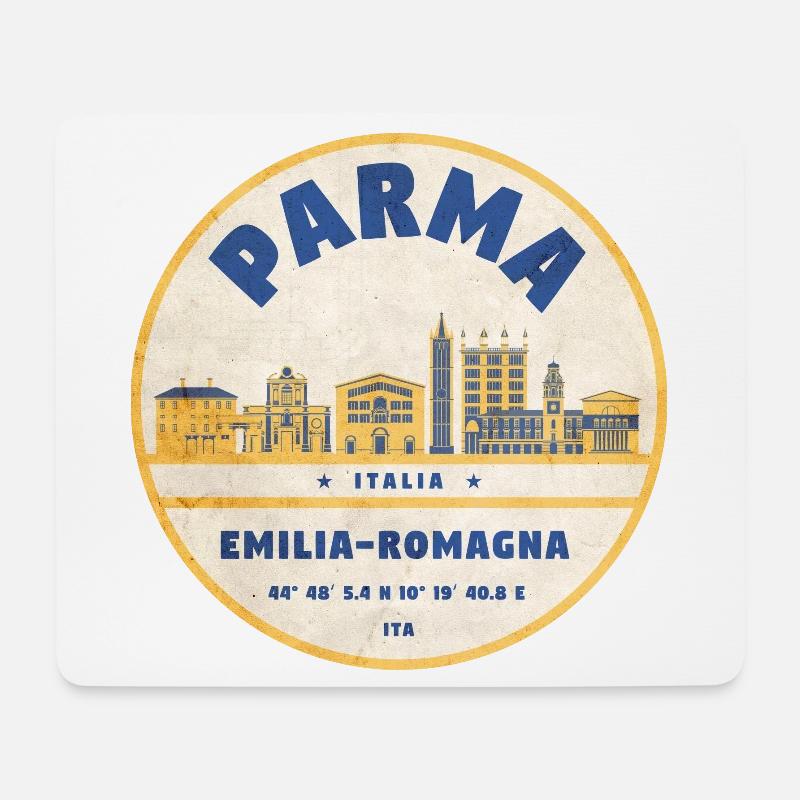 Parma Skyline Emilia Romagna Sticker - Mousepad (Querformat) - Weiß