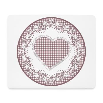 Nostalgia cake tip label in dusky pink with heart - Mouse Pad (horizontal) - white - Front