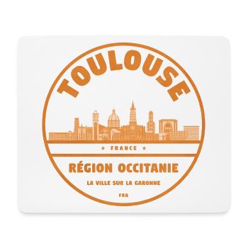 Toulouse Skyline Occitanie - Tapis de souris (format paysage) - blanc - Devant