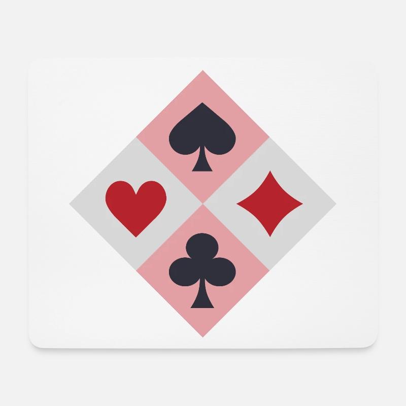 Couleurs de cartes à jouer vintage - Tapis de souris (format paysage) - blanc