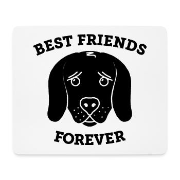 Dogs - Best Friends Forever (black) - Mousepad (Querformat) - Weiß - Vorne
