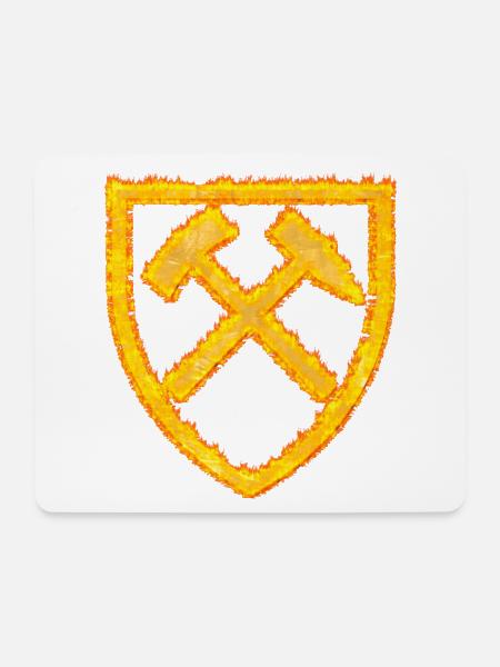 Hammer und Schlägel Bergbau Kohle Dortmund - Mousepad (Querformat) - Weiß