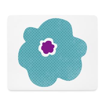 Blume skandinavisch Dekoration Punkte Blüte Flower - Mousepad (Querformat) - Weiß - Vorne