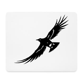Raven - Flying Raven - Mouse Pad (horizontal) - white - Front