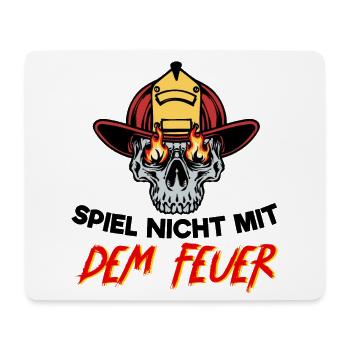 Feuerwehrhelm Statement Feuerwehr Brandschutz - Mousepad (Querformat) - Weiß - Vorne
