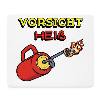 Feuerlöscher Brennen Feuer Feuerwehr Statement - Mousepad (Querformat) - Weiß - Vorne