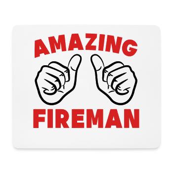 Berufsfeuerwehr Brandschutz Feuerwehr Statement - Mousepad (Querformat) - Weiß - Vorne