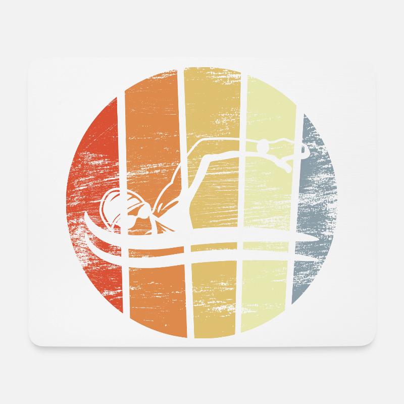 Vintage Schwimmsport - Mousepad (Querformat) - Weiß