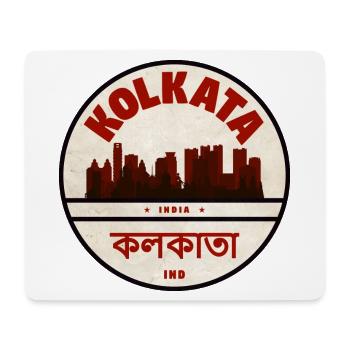 Kolkata Skyline Emblem - Mousepad (Querformat) - Weiß - Vorne