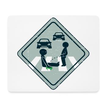 Klimaaktivist Straßen Kleben - Mousepad (Querformat) - Weiß - Vorne