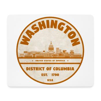 Washington DC Vintage Rundstempel - Mousepad (Querformat) - Weiß - Vorne