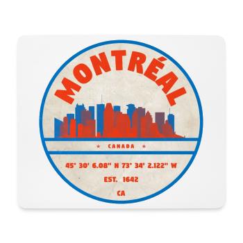 Montréal Kanada Skyline Emblem Design - Mousepad (Querformat) - Weiß - Vorne