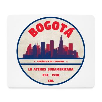 Bogotá Skyline Retro Badge - Mouse Pad (horizontal) - white - Front