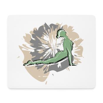 Yoga Sports on Valentine's Day - Mouse Pad (horizontal) - white - Front