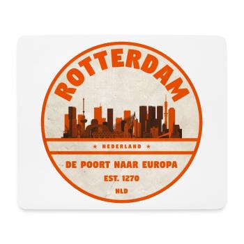Rotterdam Skyline Vintage Rubber Stamp - Mouse Pad (horizontal) - white - Front