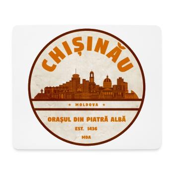 Chișinău Vintage Stadtlogo Moldau - Mousepad (Querformat) - Weiß - Vorne