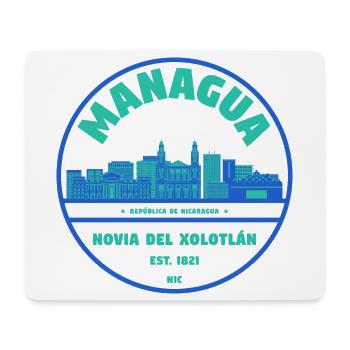 Managua Nicaragua Badge - Mouse Pad (horizontal) - white - Front