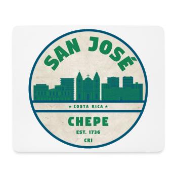 San José Chepe Skyline - Mousepad (Querformat) - Weiß - Vorne