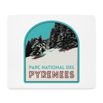 Pyrenees National Park under the snow - Mouse Pad (horizontal) - white - Front