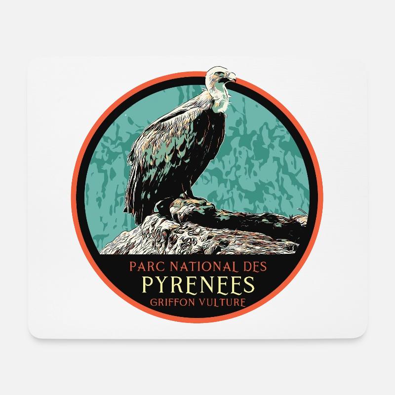 Geier im Pyrenäen-Nationalpark - Mousepad (Querformat) - Weiß