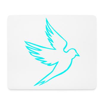 alltagsoutfit vögel, vogel outlines - Mousepad (Querformat) - Weiß - Vorne
