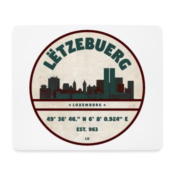 Paysage urbain de la skyline de Lëtzebuerg - Tapis de souris (format paysage) - blanc - Devant
