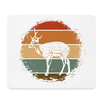 Chevreuil - Tapis de souris (format paysage) - blanc - Devant