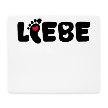 Cœur de mère disant Baby Feet Pregnant Baby Bump - Tapis de souris (format paysage) - blanc - Devant