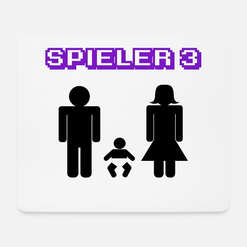Schwanger Eltern Statement Familienglück Baby - Mousepad (Querformat) - Weiß