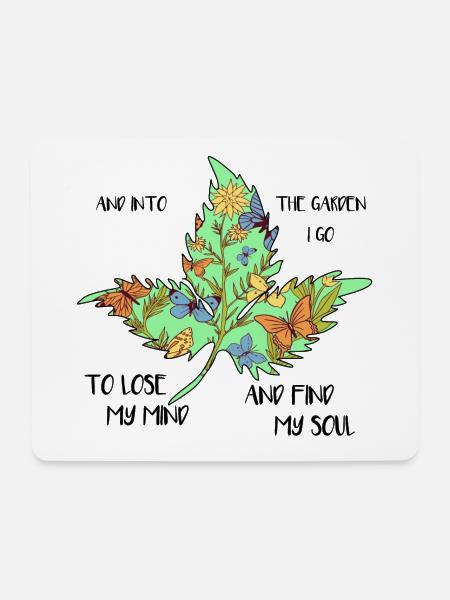 into the garden I go Gärtner Hobbygärtner Geschenk - Mousepad (Querformat) - Weiß