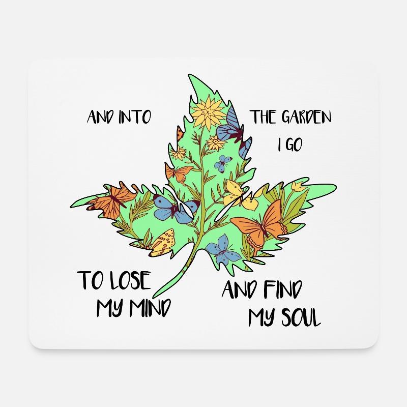 into the garden I go Gärtner Hobbygärtner Geschenk - Mousepad (Querformat) - Weiß