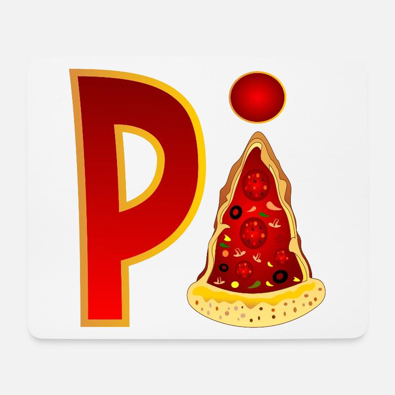 PIZZA MATHEMATIK - PI - Mousepad (Querformat) - Weiß
