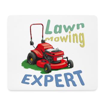 Lawn mowing expert - Mouse Pad (horizontal) - white - Front