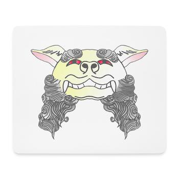 coole asiamotive, Wächterhund, komainu - Mousepad (Querformat) - Weiß - Vorne