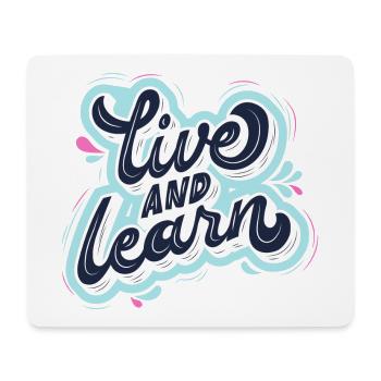 Vivre et apprendre - Tapis de souris (format paysage) - blanc - Devant