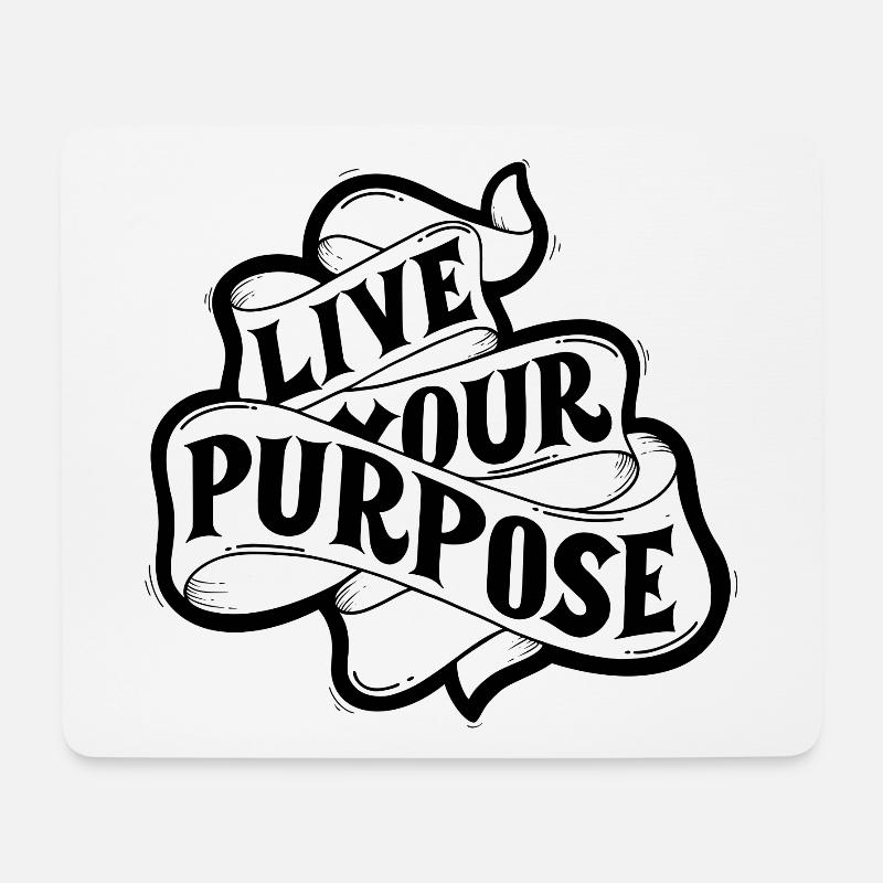 live your purpose - Mouse Pad (horizontal) - white