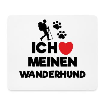 Ich Liebe Wandern Wanderer Statement Herz Natur - Mousepad (Querformat) - Weiß - Vorne