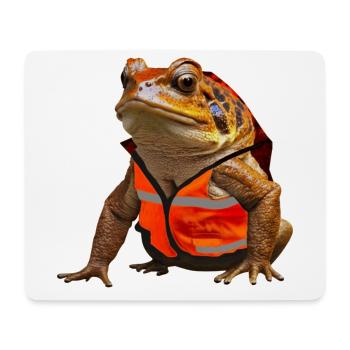 Sei kein Frosch und nutze deine Warnweste - Mousepad (Querformat) - Weiß - Vorne