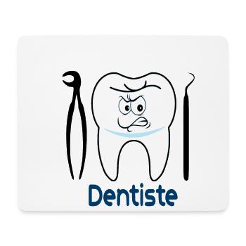 Dentiste - Tapis de souris (format paysage) - blanc - Devant
