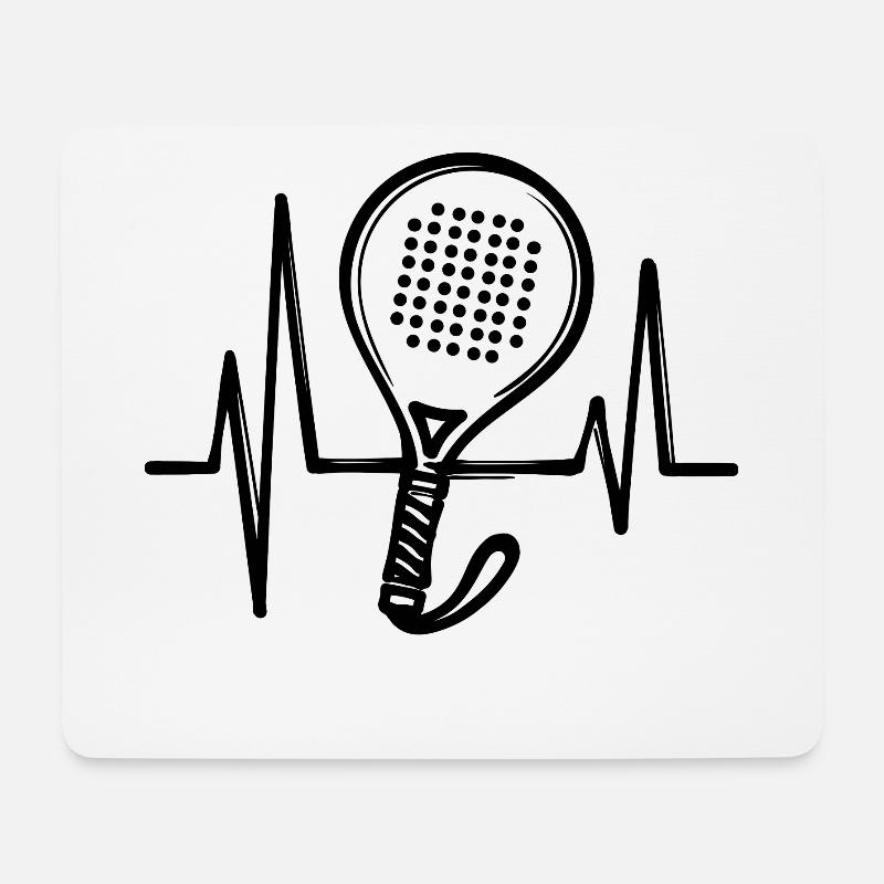 Schläger Sportart Training Padel Padelspiel - Mousepad (Querformat) - Weiß