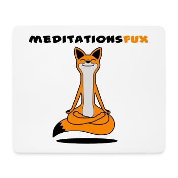 Meditationsfux - Meditation fox, dialect - Mouse Pad (horizontal) - white - Front