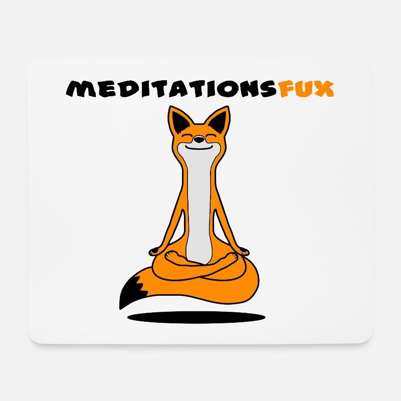 Meditationsfux - Meditationsfuchs, Dialekt - Mousepad (Querformat) - Weiß